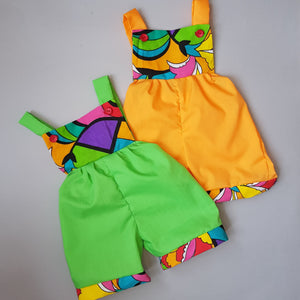 Bright Neon Lightweight Cotton Summer Playsuit