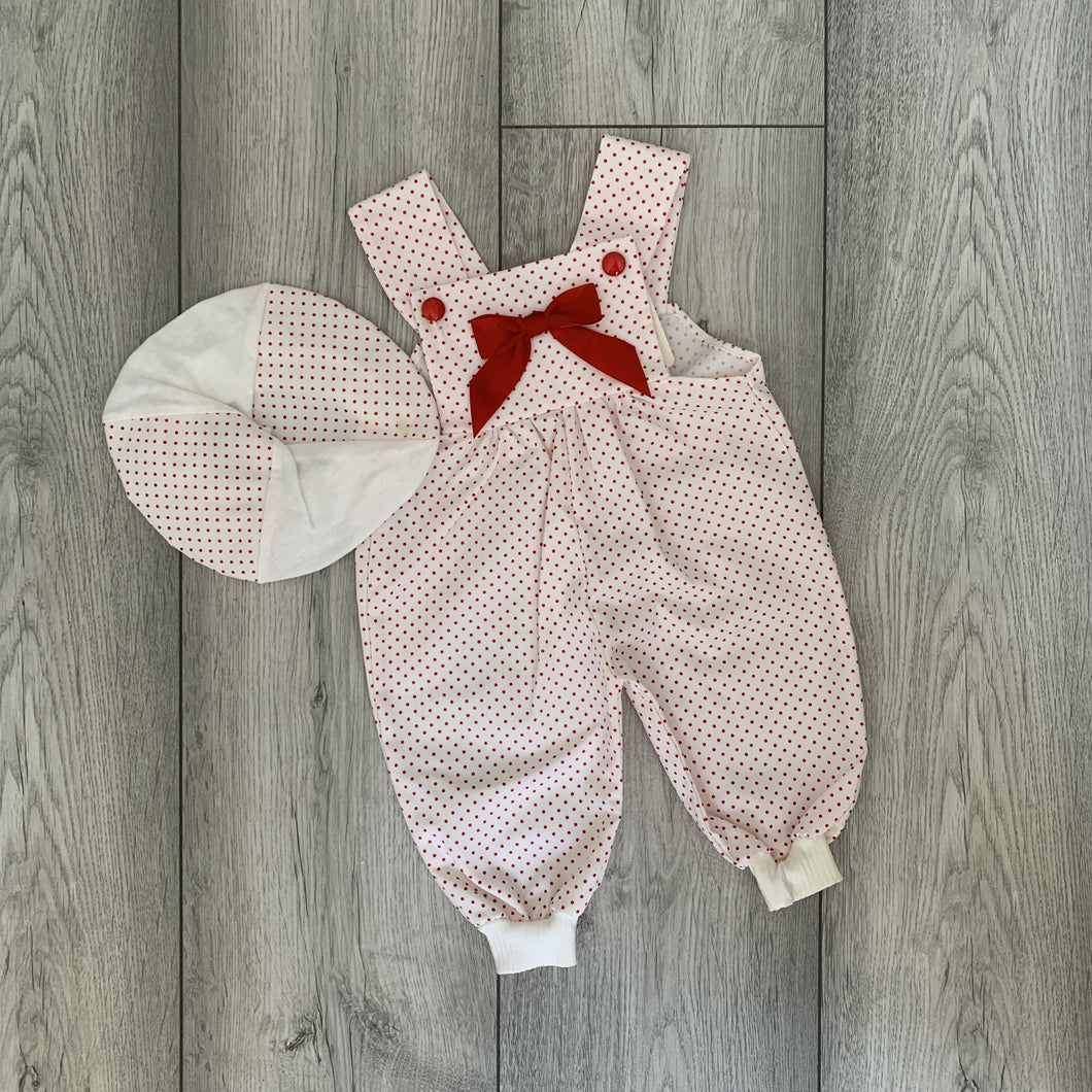 Charming Polka-Dot Romper Set With Bow