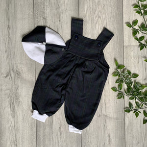 Preppy Scottish Tartan Baby Romper Set With Hat