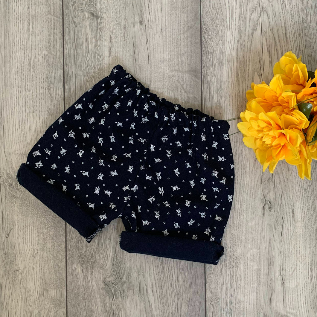 Summer Retro Floral Cotton Baby Shorts