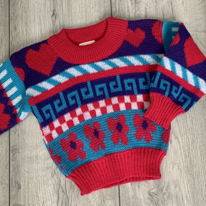 Retro Knitted Baby Sweater