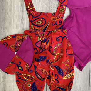 Paisley Print Quirky Set With Cotton Romper