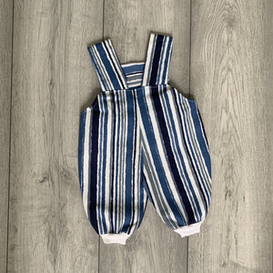 Classic Nautical Navy Denim Romper Set