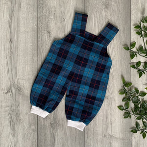 Preppy Scottish Tartan Baby Romper Set With Hat