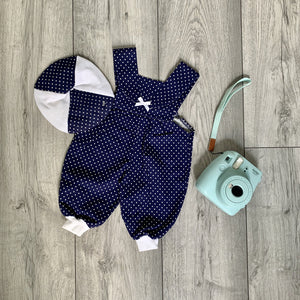 Polka Dot Print Romper Set