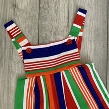 Load image into Gallery viewer, Navy &amp; Orange Striped Lightweight Romper
