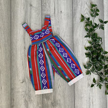 Load image into Gallery viewer, Berry Coloured Striped Romper With Bold Print
