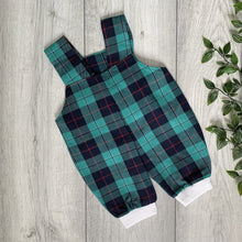 Load image into Gallery viewer, Preppy Scottish Tartan Baby Romper Set With Hat
