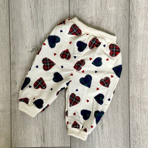 Tartan Hearts Soft Baby Trousers