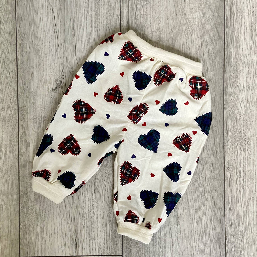 Tartan Hearts Soft Baby Trousers