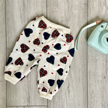 Load image into Gallery viewer, Tartan Hearts Soft Baby Trousers
