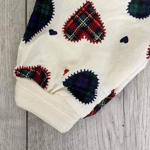 Tartan Hearts Soft Baby Trousers