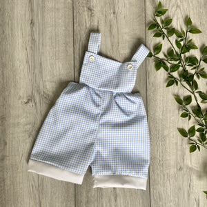 Gingham Baby Blue Summer Romper