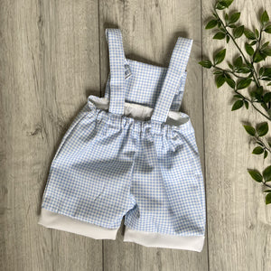 Gingham Baby Blue Summer Romper