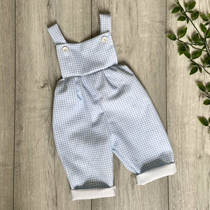 Gingham Baby Blue Summer Romper