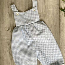 Load image into Gallery viewer, Gingham Baby Blue Summer Romper
