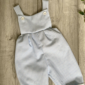 Gingham Baby Blue Summer Romper