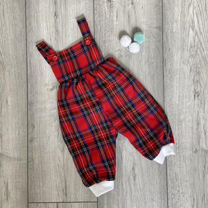 Classic Red Tartan Year-Round Romper