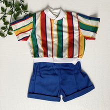 Load image into Gallery viewer, Preppy 60&#39;s Striped Unisex Two-Piece Summer Set
