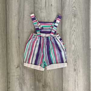 Pastel Toned Striped Unisex Summer Playsuit