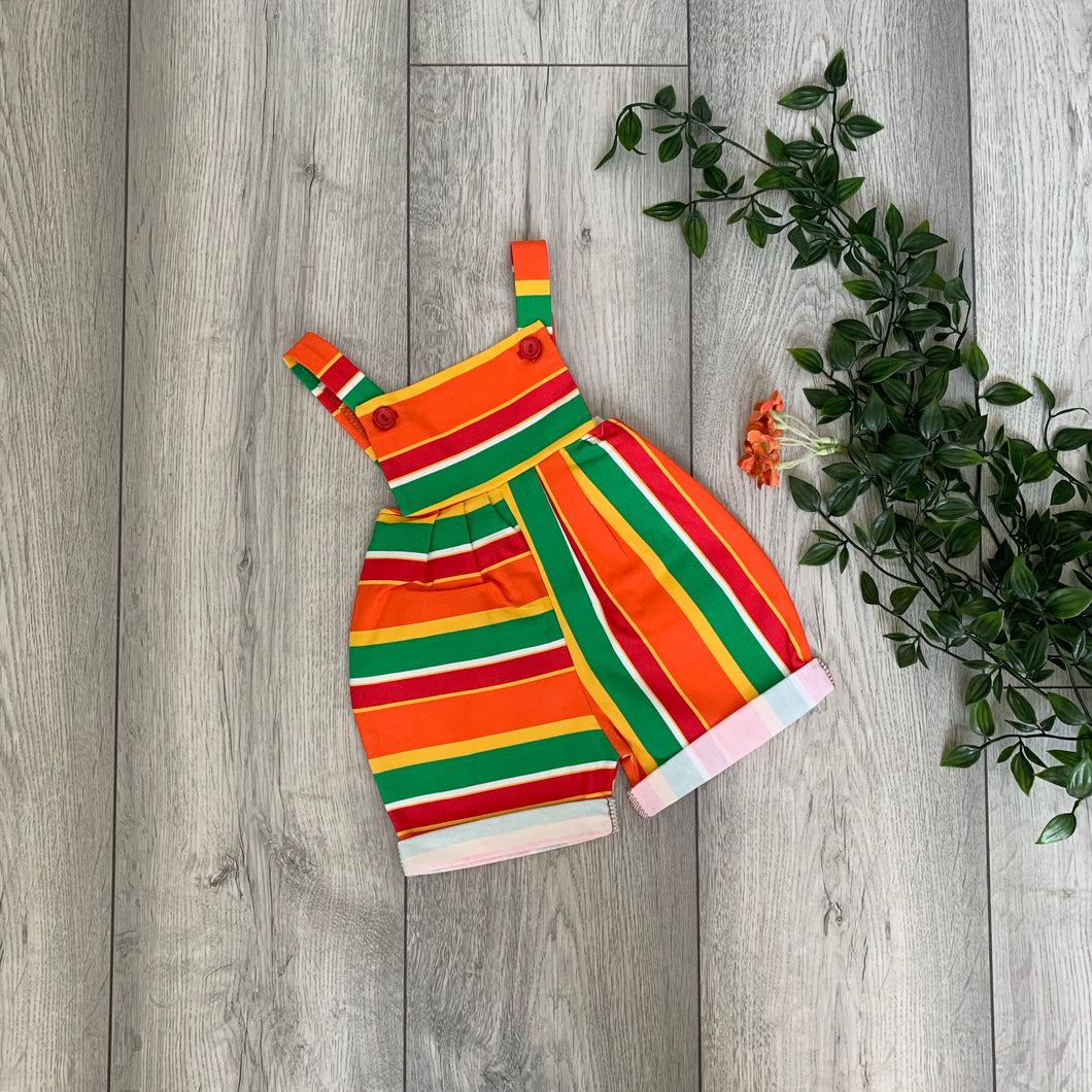 Citrus Striped Cotton Summer Playsuit