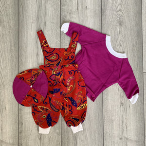 Paisley Print Quirky Set With Cotton Romper