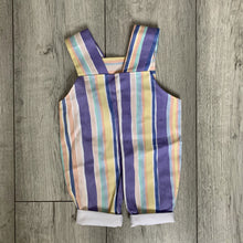 Load image into Gallery viewer, Fun Preppy Pastel Striped Button-Up Romper
