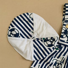 Load image into Gallery viewer, Nautical Sailor Inspired Navy Striped Baby Set
