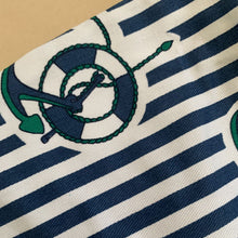 Load image into Gallery viewer, Nautical Sailor Inspired Navy Striped Baby Set
