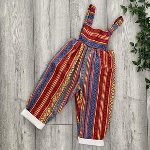 Multi-Colour Aztec Print Denim Romper