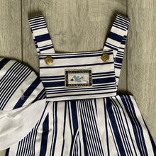 Load image into Gallery viewer, Striped Nautical Dress With Matching Hat
