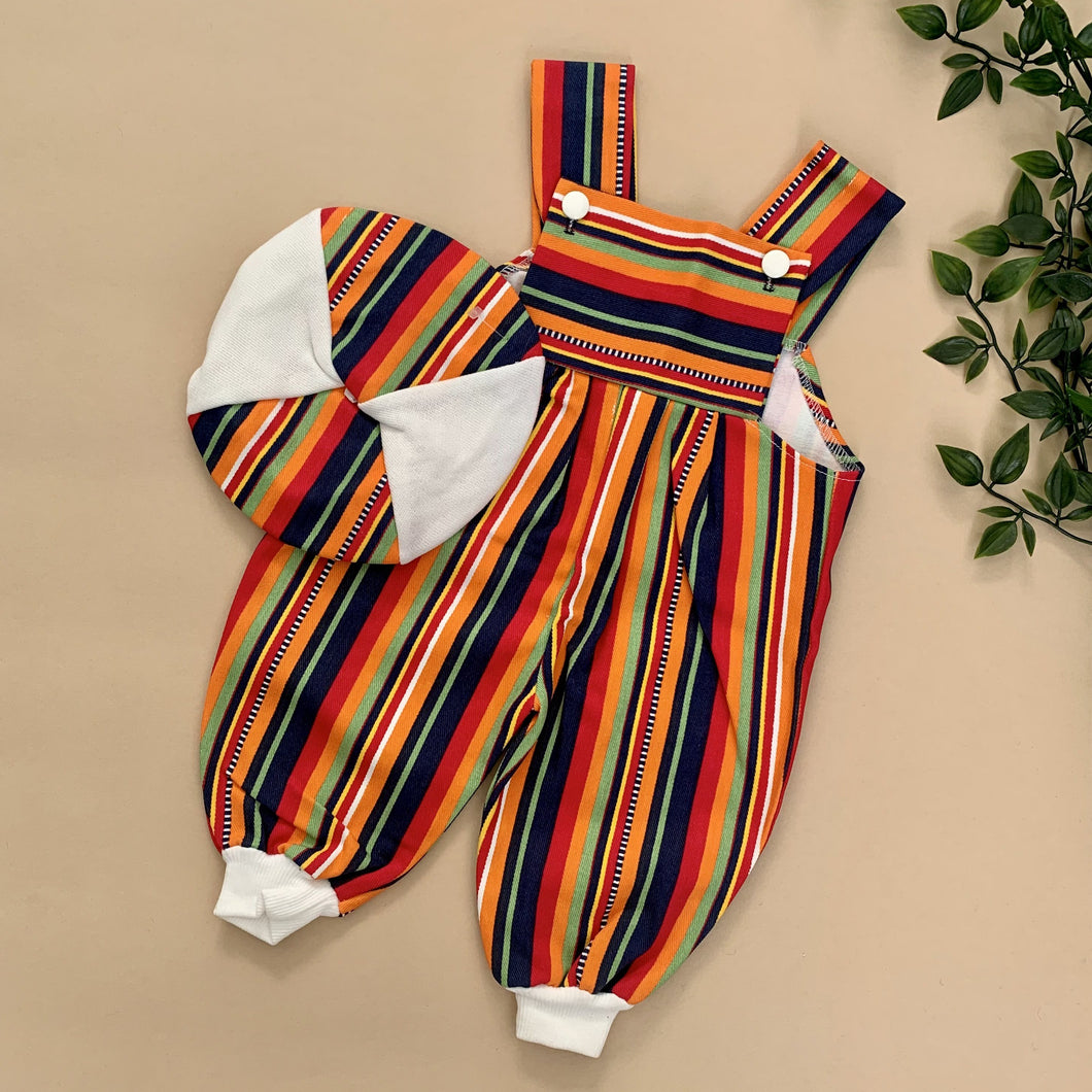 Vibrant Tribal Inspired Retro Denim Romper Set