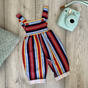 Blueberry Jam Striped Unisex Romper