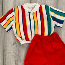 Load image into Gallery viewer, Preppy 60&#39;s Striped Unisex Two-Piece Summer Set
