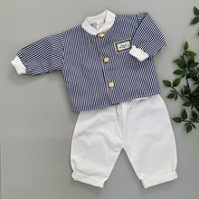 Load image into Gallery viewer, Nautical Sailor Baby Set, Pants and Jacket
