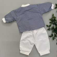 Load image into Gallery viewer, Nautical Sailor Baby Set, Pants and Jacket
