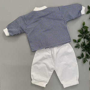 Nautical Sailor Baby Set, Pants and Jacket