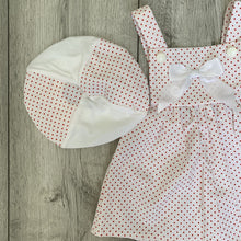 Load image into Gallery viewer, Polka Dot Baby Dress With Hat
