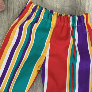 Multi-Coloured Striped Retro Baby Trousers