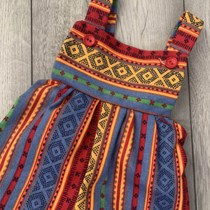 Multi-Colour Aztec Print Denim Romper