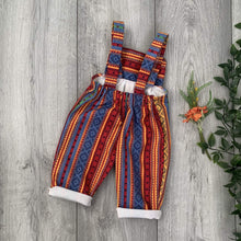 Load image into Gallery viewer, Multi-Colour Aztec Print Denim Romper
