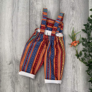 Multi-Colour Aztec Print Denim Romper