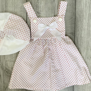 Polka Dot Baby Dress With Hat