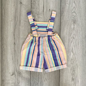 Candyfloss Coloured Striped Shorts Romper