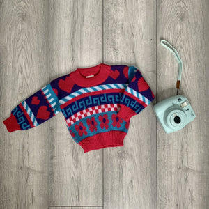 Retro Knitted Baby Sweater