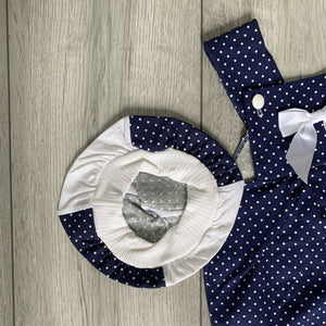 Charming Polka-Dot Romper Set With Bow