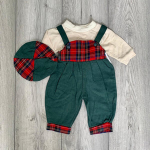 Preppy Scottish Tartan Unisex Baby Romper Set