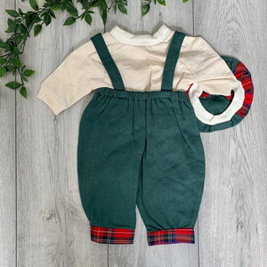 Preppy Scottish Tartan Unisex Baby Romper Set