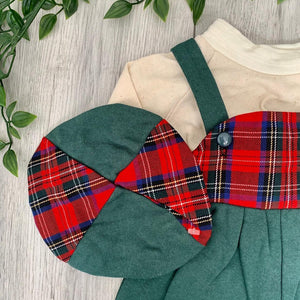 Preppy Scottish Tartan Unisex Baby Romper Set