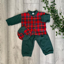 Load image into Gallery viewer, Comfy Tartan Heritage Three Piece Baby Set
